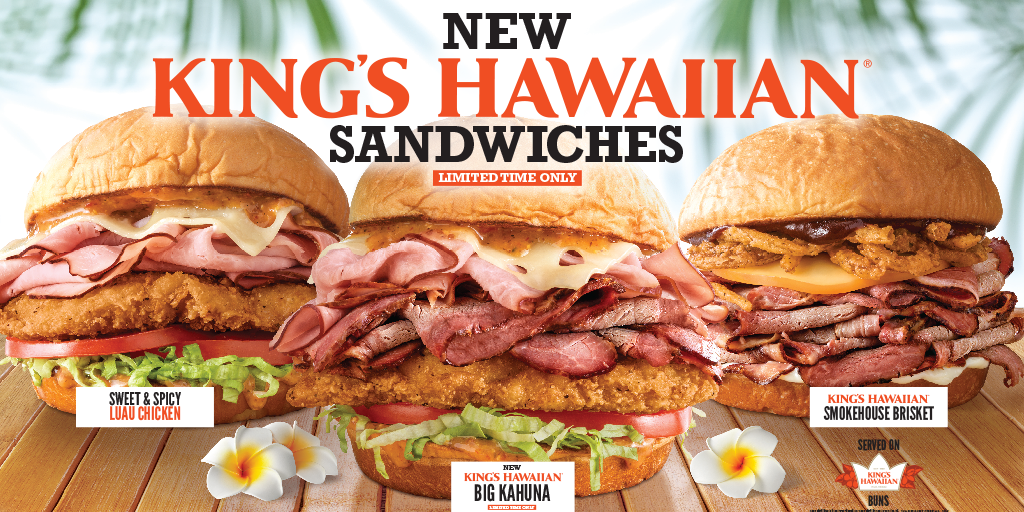 Arbys New Kings Hawaiian Sandwiches