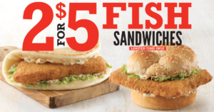 Arby's 2 for $5 Crispy Fish Sandwiches