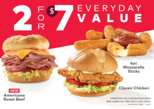 Arby's 2 for $7 Everyday Value